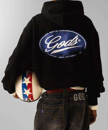 Poleron Fake Gods Spark Cropped Hoodie Black