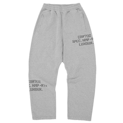 Pantalon Corteiz HMP Stencil Open Hem Sweatpant Light Heather