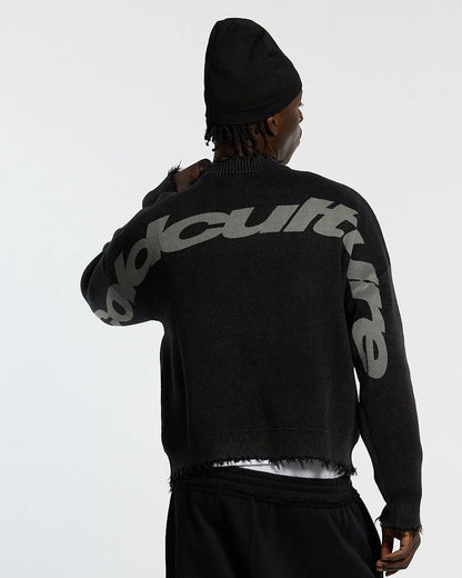 Sweater Cold Culture Cozy Curved Knitwear Black