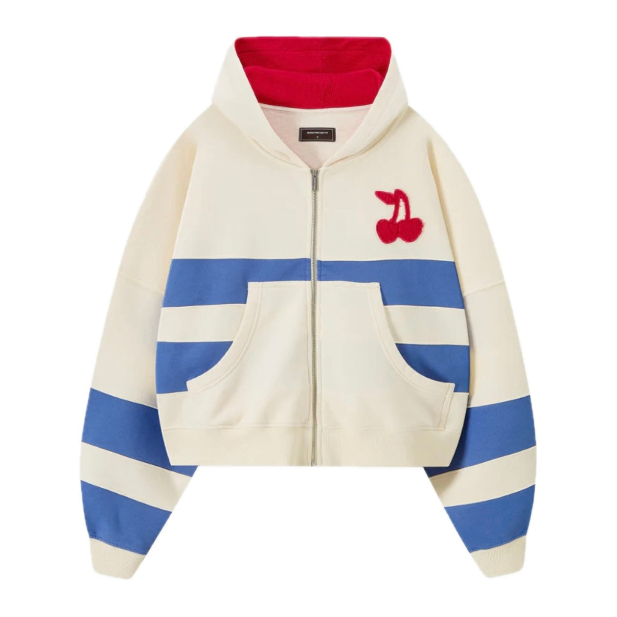 Poleron Nude Sideline Zip-Up Marshmallow