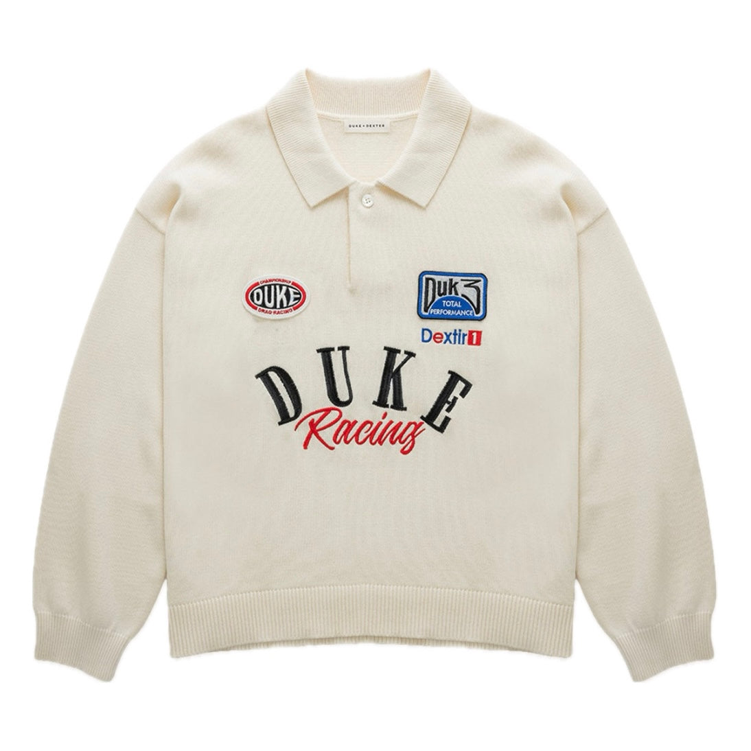 Sweater Duke + Dexter DR4 Cream Racing Polo