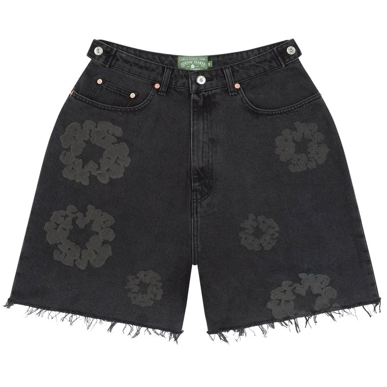 Short Denim Tears Black Mono Cotton Wreath Denim