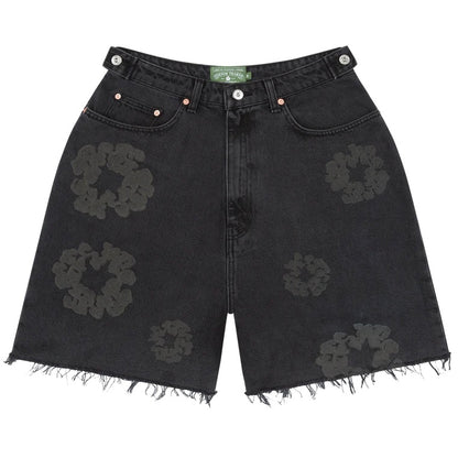 Short Denim Tears Black Mono Cotton Wreath Denim