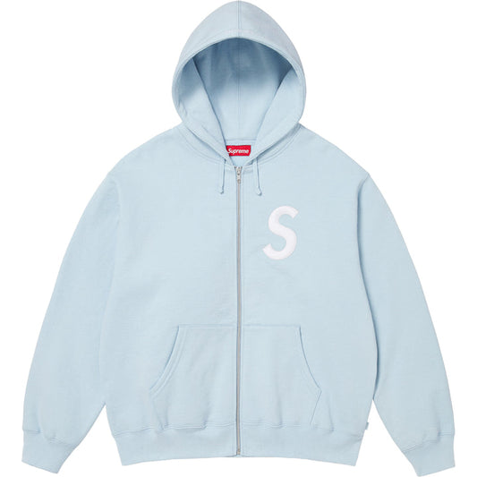 Poleron Supreme S Logo Zip Up Hooded Light Blue Sweatshirt