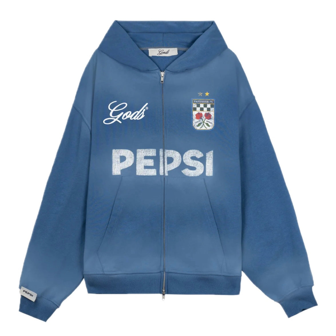 Poleron Fake Gods Track Zipper Blue