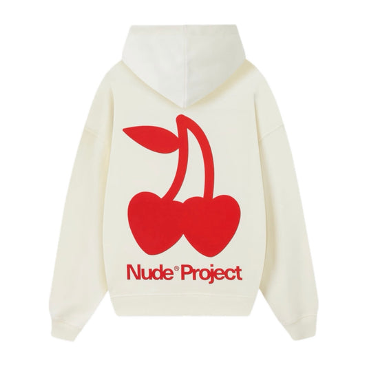Poleron Nude Cherry Logo Hood Marshmallow