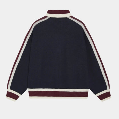 Sweater Eme Studios Echellor Navy Zipper Knit