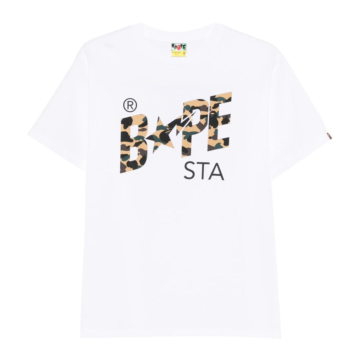 Polera BAPE Pigment 1st Camo Bapesta White/Camo