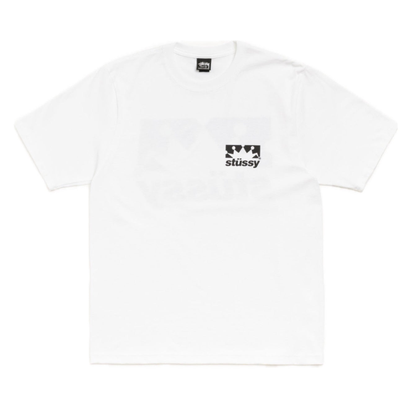 Polera Stussy Box Crown White