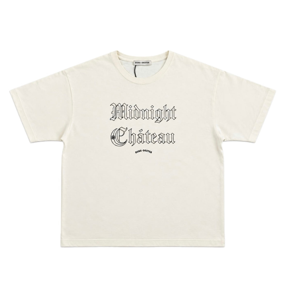Polera Duke + Dexter MC Embroidered Smoke White