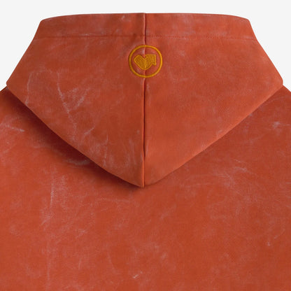 Poleron Fake Gods Logo Washed Orange Hoodie
