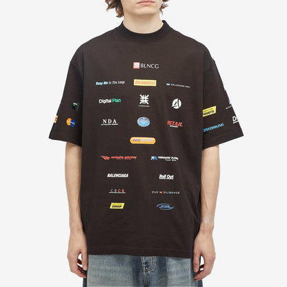 Polera Balenciaga Bussines Tee Washed Black