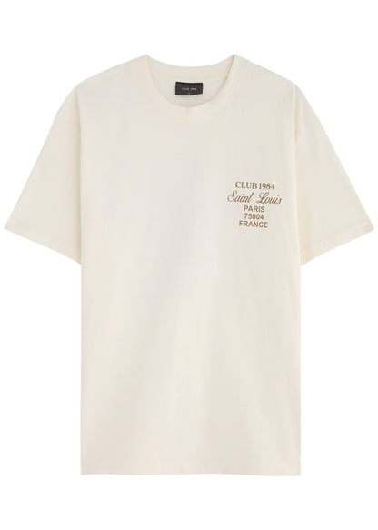 Polera Club 1984 Patron Script Off White