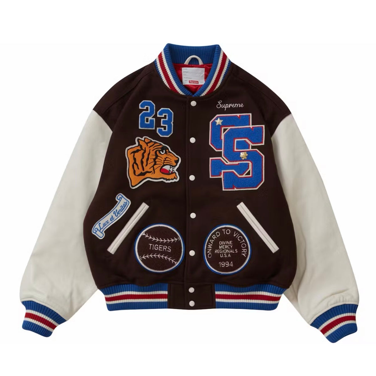 Chaqueta Supreme Tiger Varsity Jacket Brown