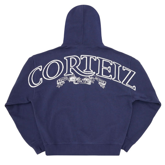 Poleron Corteiz Superior Royale Zip Navy/White