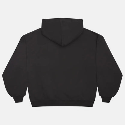 Poleron Cold Culture Curved Front Hoodie Black
