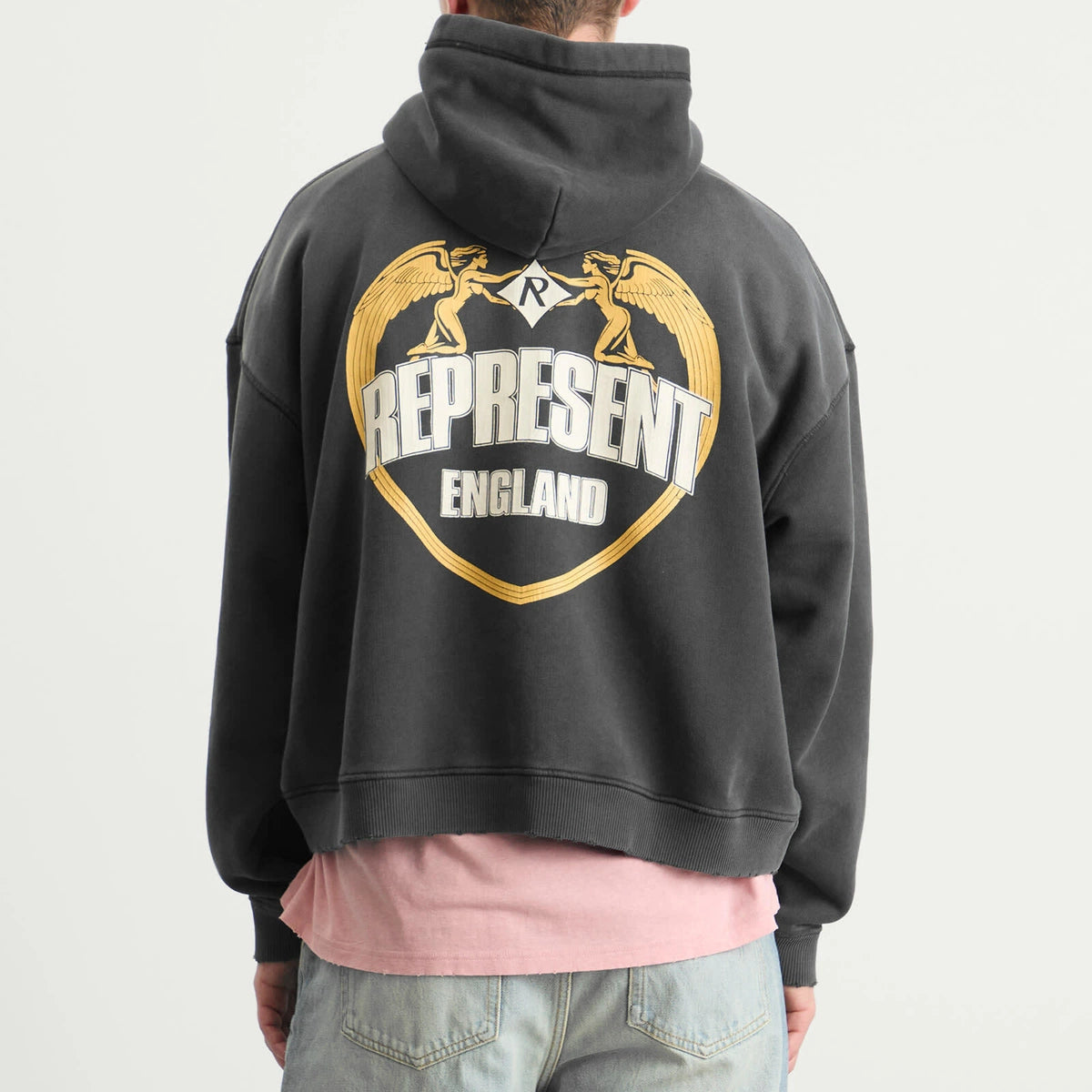 Poleron Represent Angel Border Stained Black