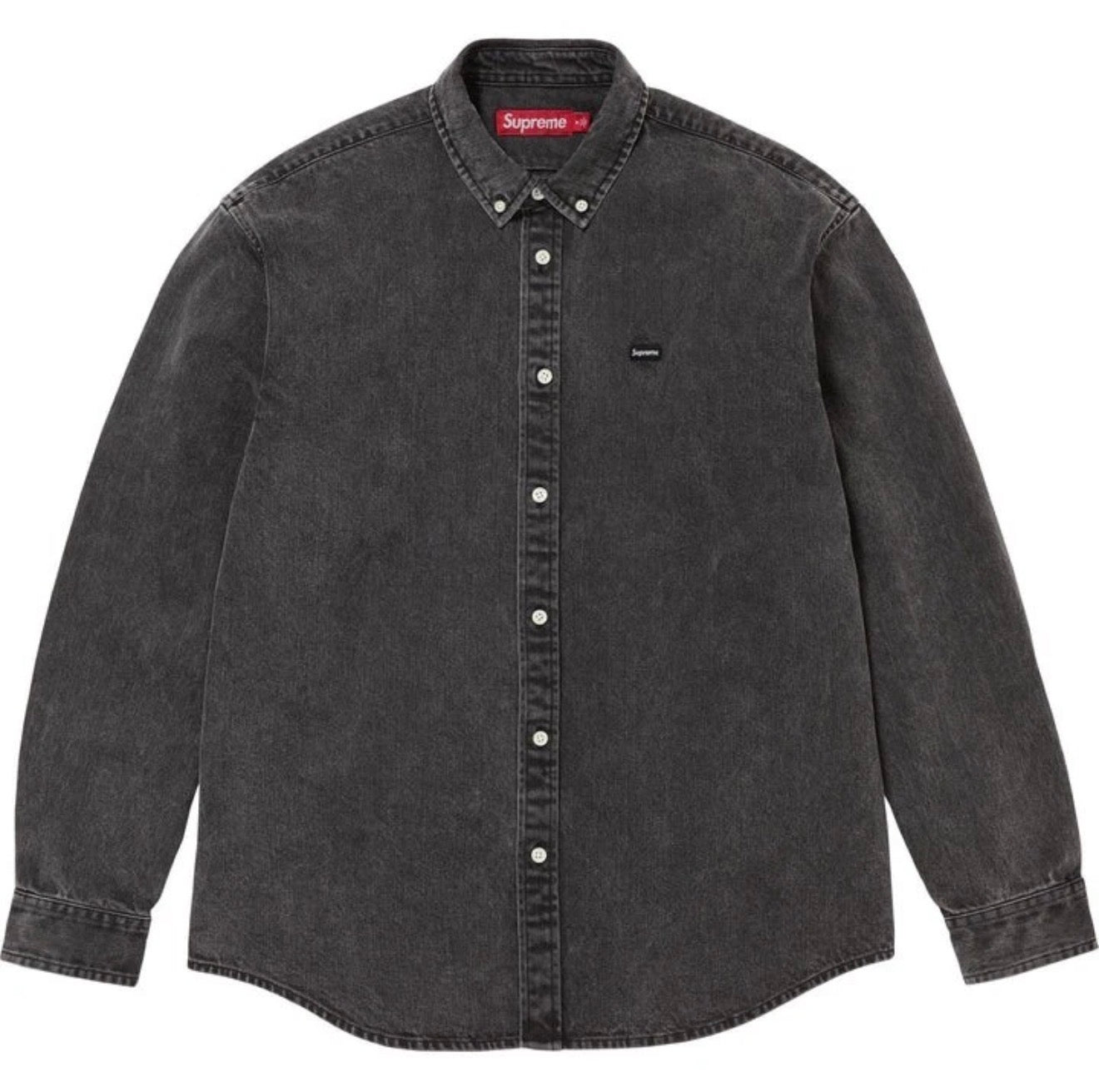 Camisa Supreme Small Box Shirt Washed Black Denim