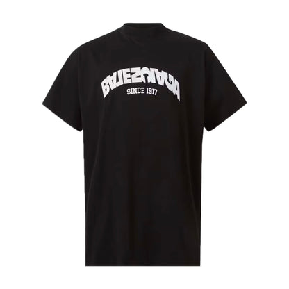 Polera Balenciaga Back Flip Oversized Tee Black