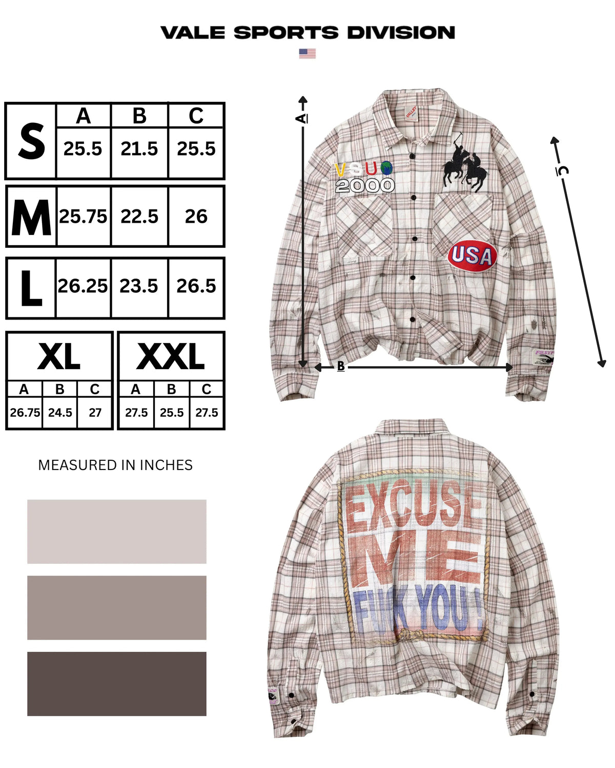 Camisa Vale Forever Valley Dreams VSU 2000 Flannel Pastel Rose