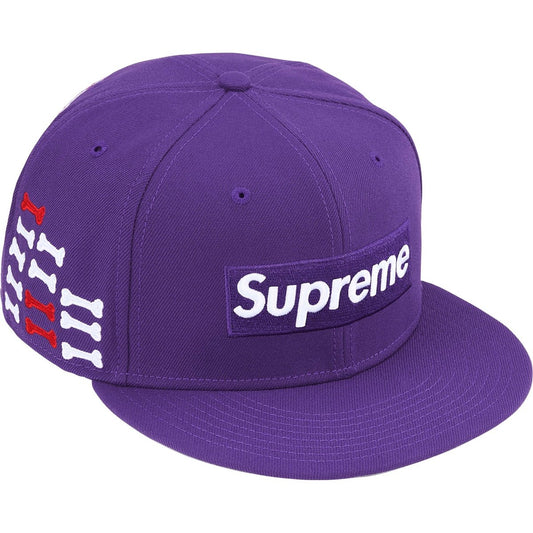 Gorro Supreme Bones Box Logo x New Era Purple
