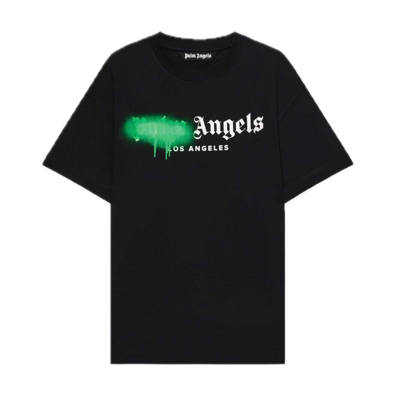 Polera Palm Angels Sprayed City Los Angeles Black/Green