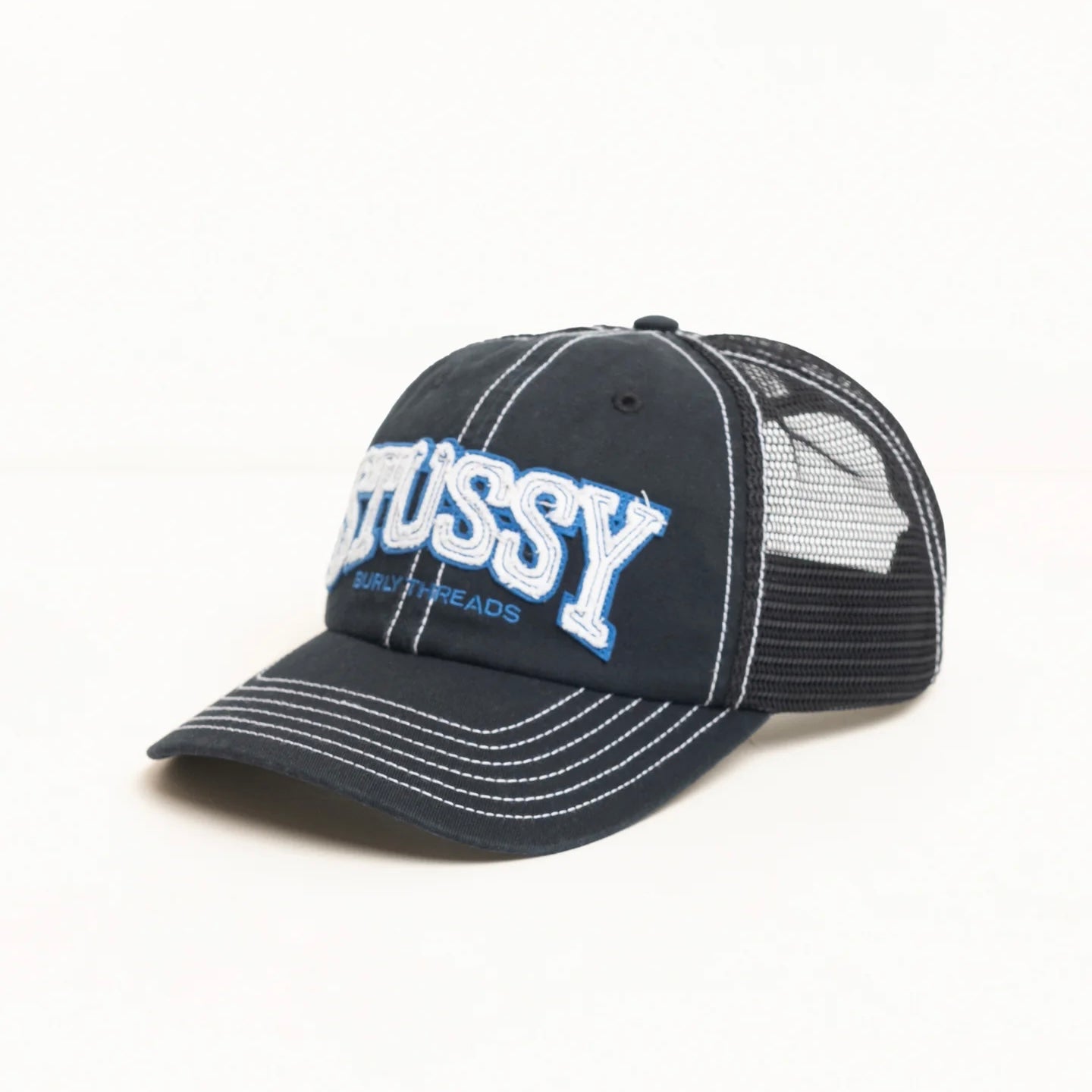 Gorro Stussy Burly Threads Trucker Black