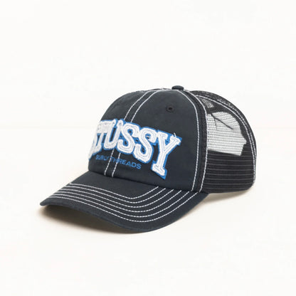 Gorro Stussy Burly Threads Trucker Black