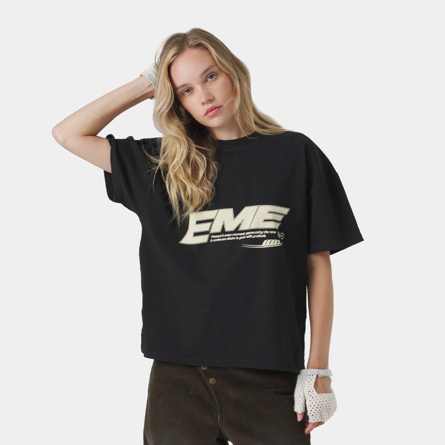 Polera Eme Studios Heind Shadow Oversized Tee