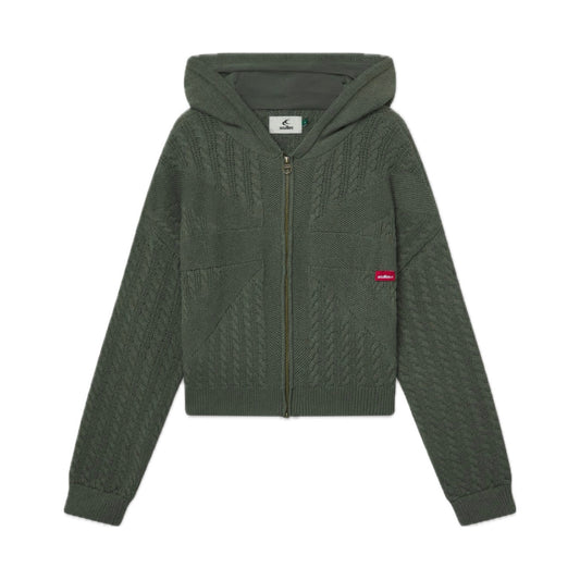 Sweater Scuffers Flag Green Knit Zipper