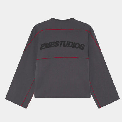 Poleron Eme Studios AFK Indigo Crewneck