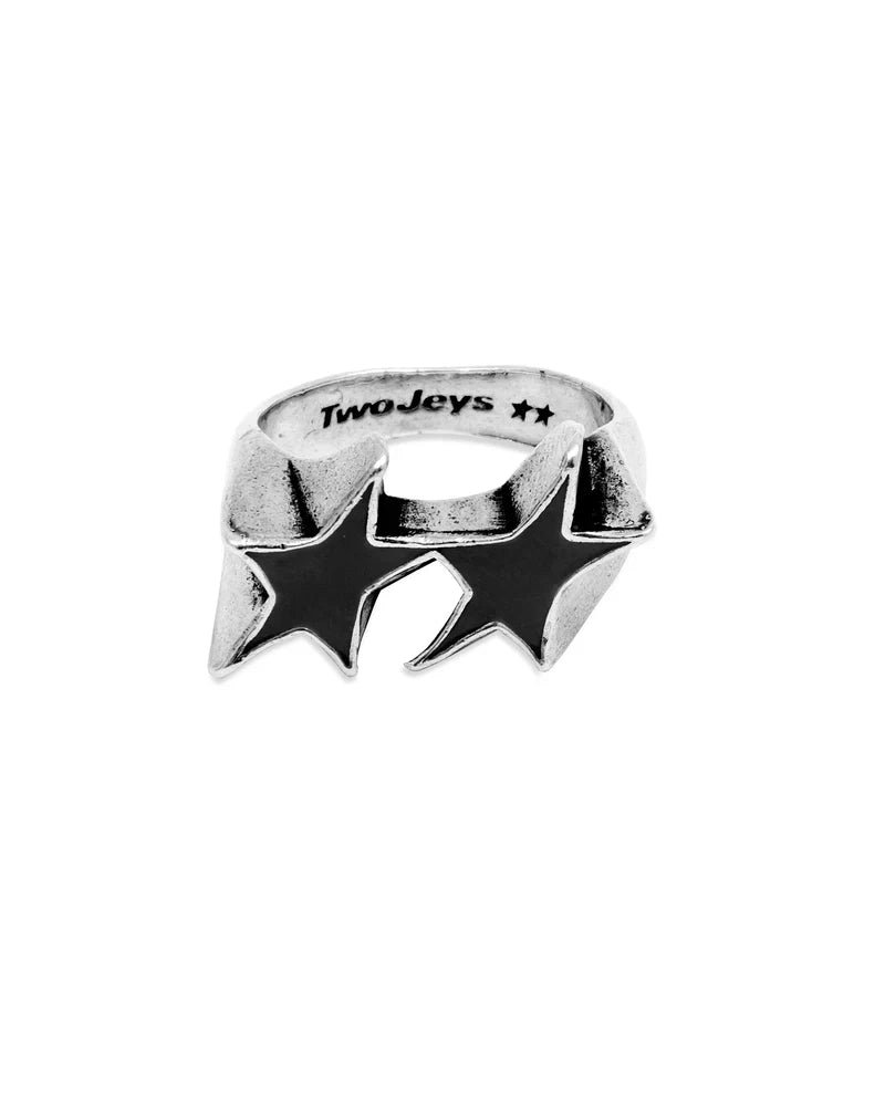 Anillo TwoJeys Icon Black Enameled Single
