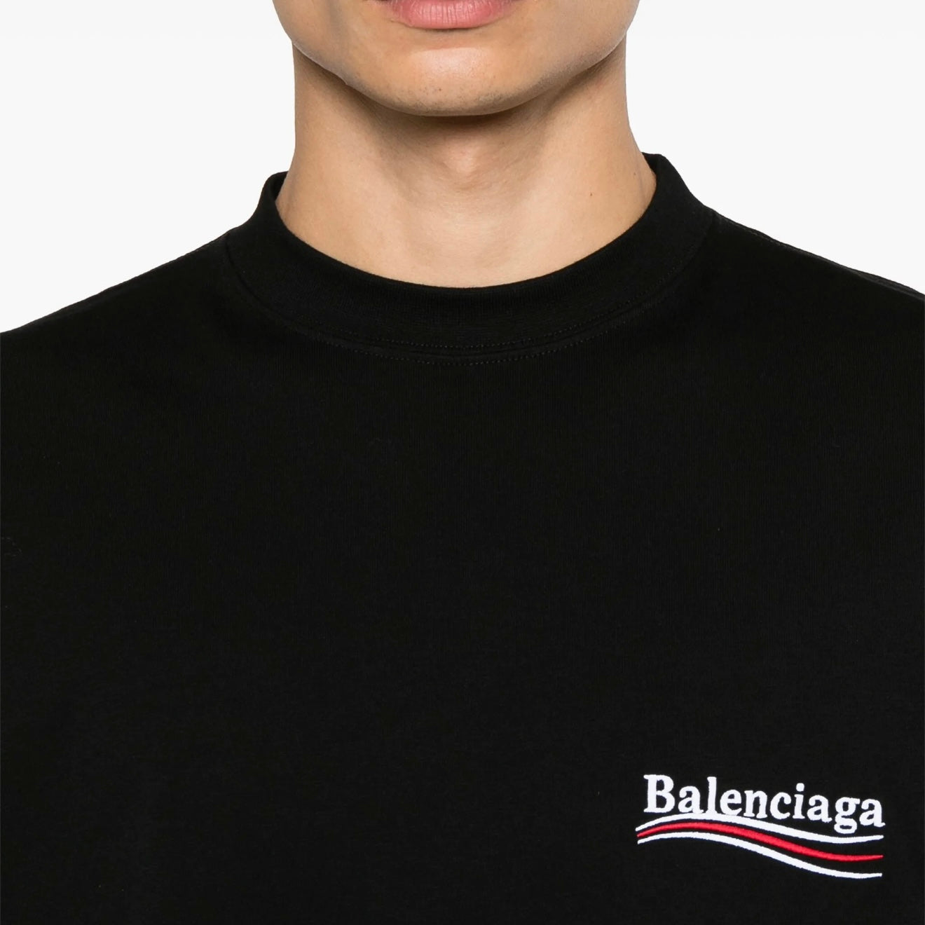 Polera Balenciaga Political Black
