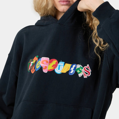 Poleron Eme Studios Stickers Navy Oversized Hoodie
