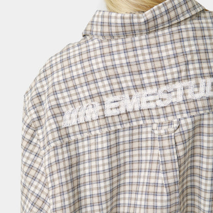 Camisa Eme Studios Ivy Off Sand Boxy Shirt