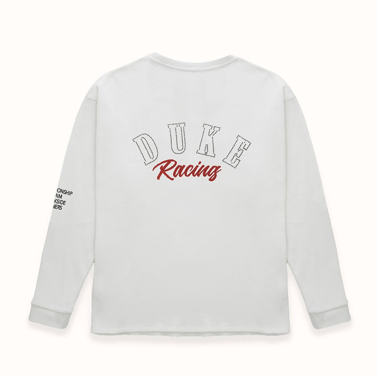 Polera Duke + Dexter DR4 White Track Waffle L/S Top