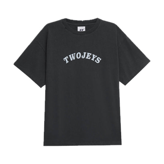 Polera Twojeys Stone Washed Black Varsity