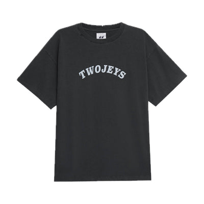 Polera Twojeys Stone Washed Black Varsity