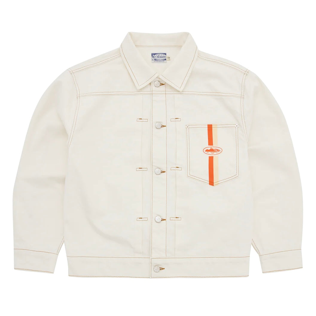 Chaqueta Corteiz Dual Stripe Denim Jacket Off White