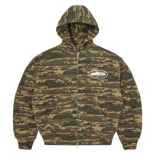 Poleron Corteiz Island Puff Print Zip Hoodie Digi Camo