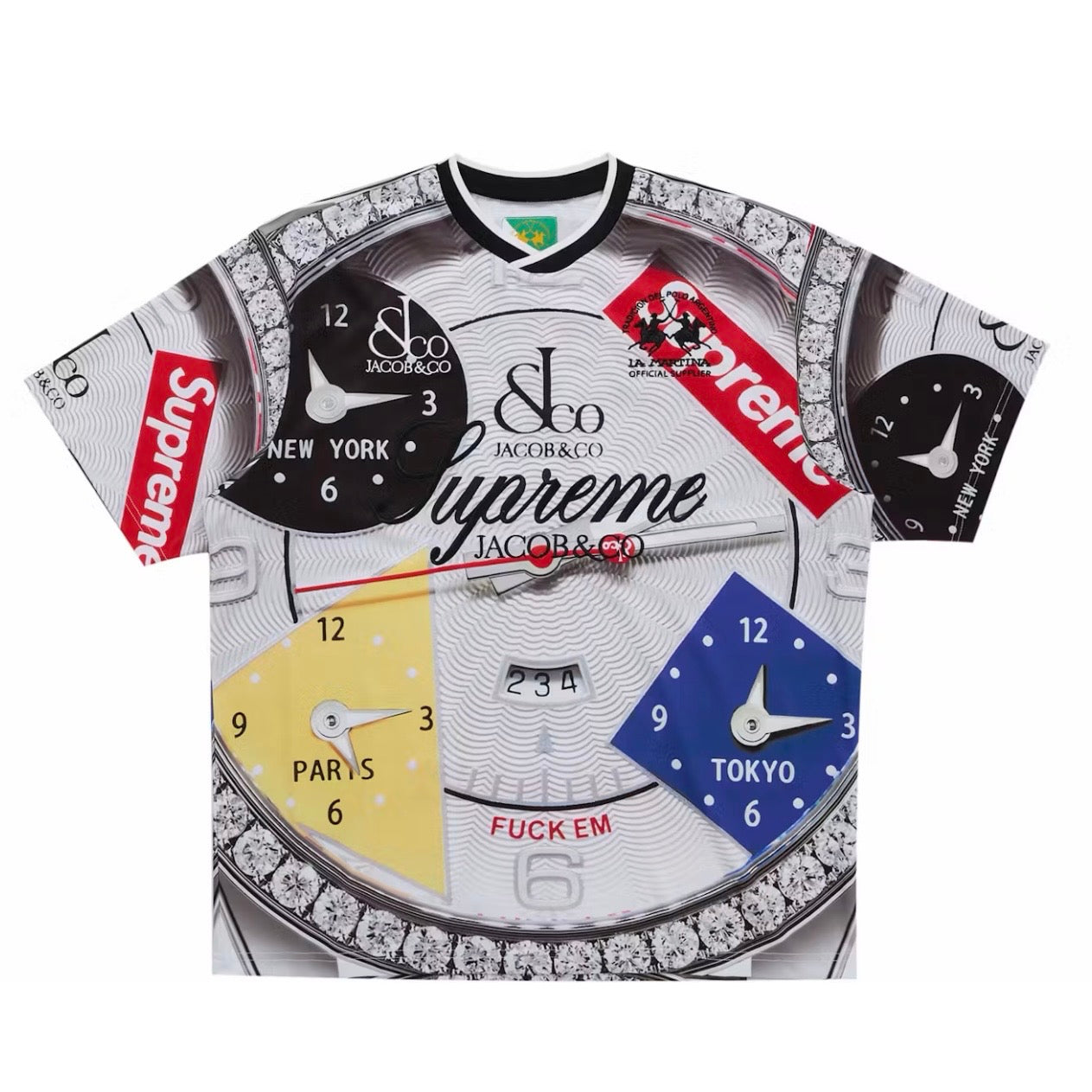 Polera Supreme x La Martina x Jacob & Co. Soccer Jersey White