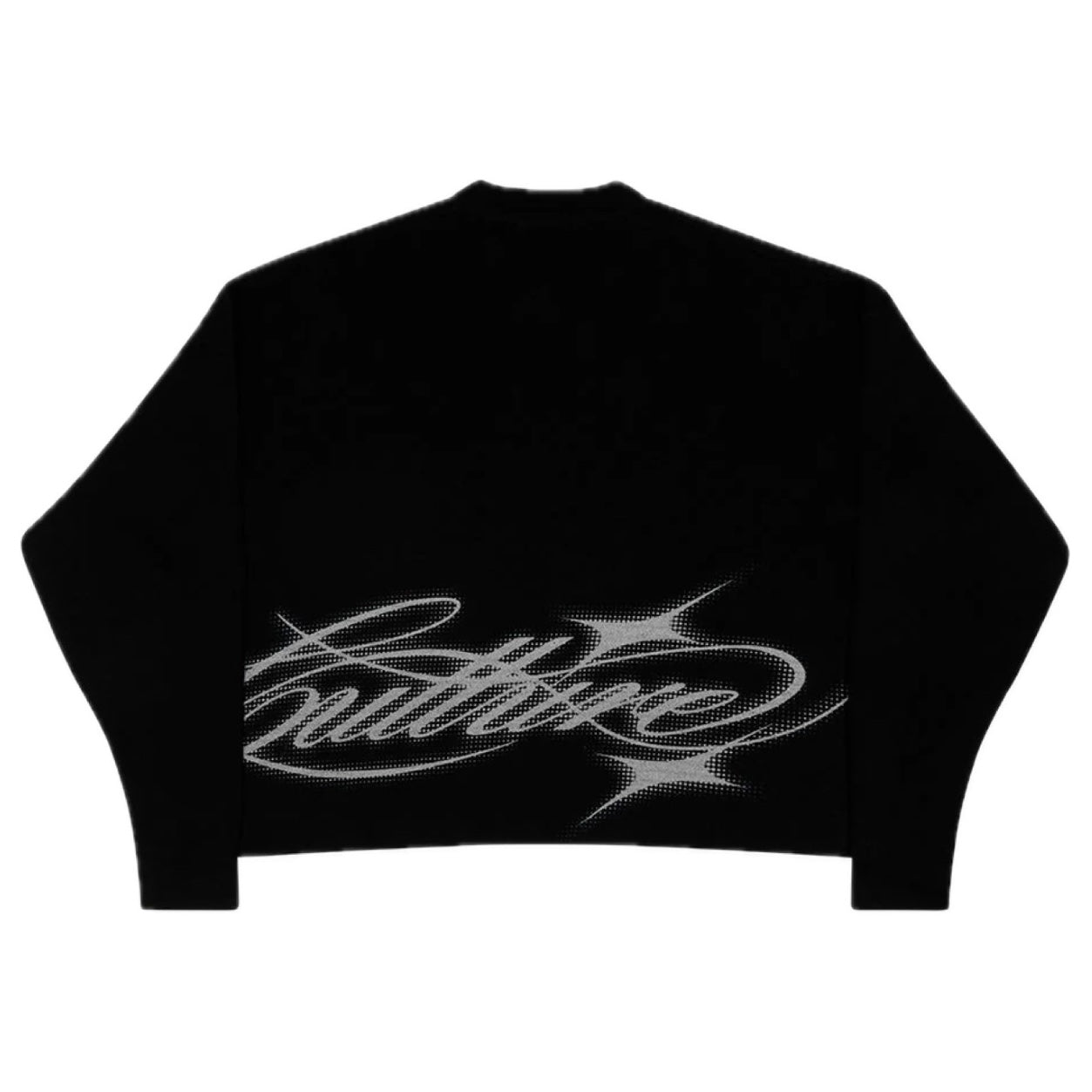 Sweater Cold Culture Sparkly Script Knit Black