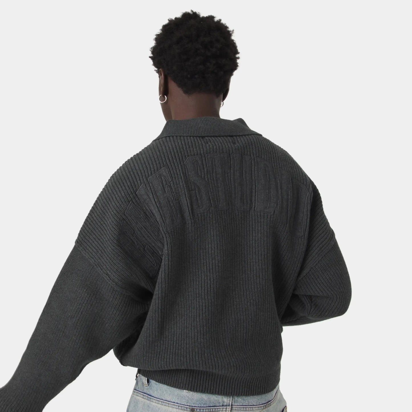 Sweater Eme Studios Collar Carbon Zipper Knit
