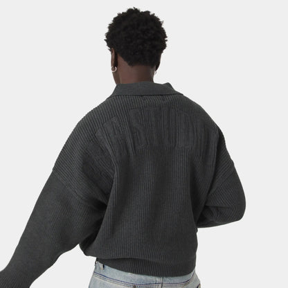 Sweater Eme Studios Collar Carbon Zipper Knit