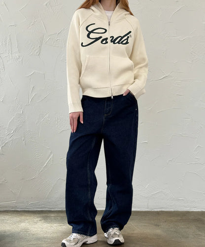 Sweater Fake Gods Knitted Gods Zipper Cream