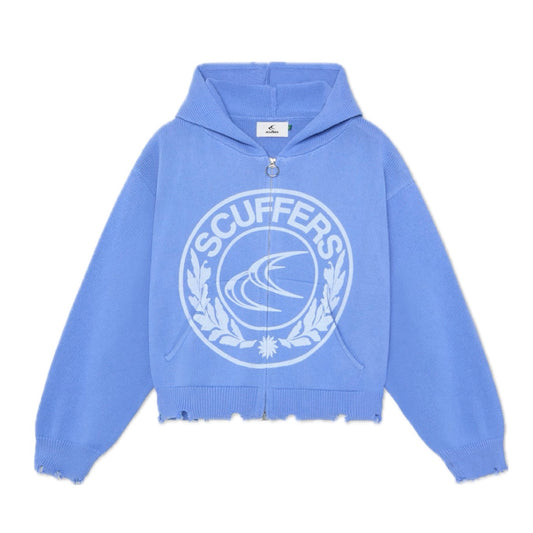 Sweater Scuffers CLG Blue Knit Zipper