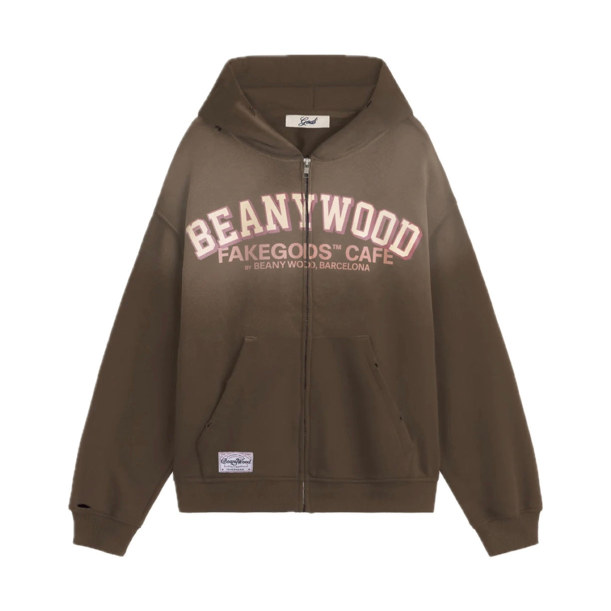 Poleron Fake Gods Caramel Zipper Brown