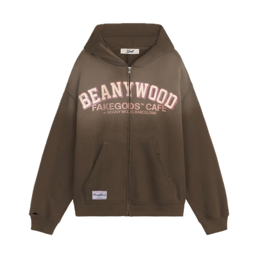 Poleron Fake Gods Caramel Zipper Brown