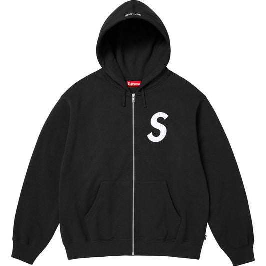 Poleron Supreme S Logo Zip Up Hooded Black Sweatshirt