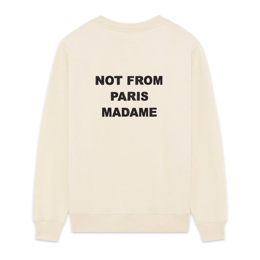 Poleron Drole de Monsieur “NFPM” Sweatshirt Slogan Beige